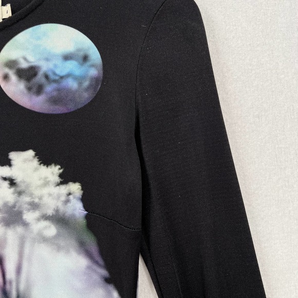 MARY KATRANTZOU Dress Womes Small Black Long Sleeve Misty Maria Night time - Picture 9 of 16